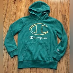 Champion green hoodie sweatshirt Boys size 10/12